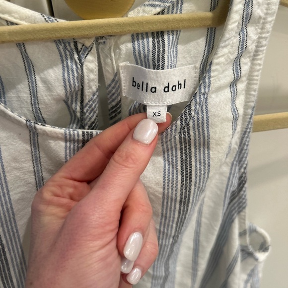 Bella Dahl striped tank (xs) and short (s)set! Linen, casual set or coverup - Picture 2 of 5